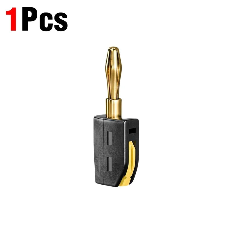 1-6PCS Portable 32A 4mm Banana Plug Solderless Quick Connect High Current Gold-Plated Connectors Audio Copper Speakers Amplifier Pi-Mart