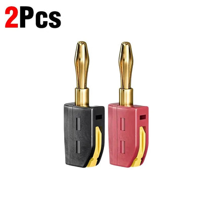 1-6PCS Portable 32A 4mm Banana Plug Solderless Quick Connect High Current Gold-Plated Connectors Audio Copper Speakers Amplifier Pi-Mart