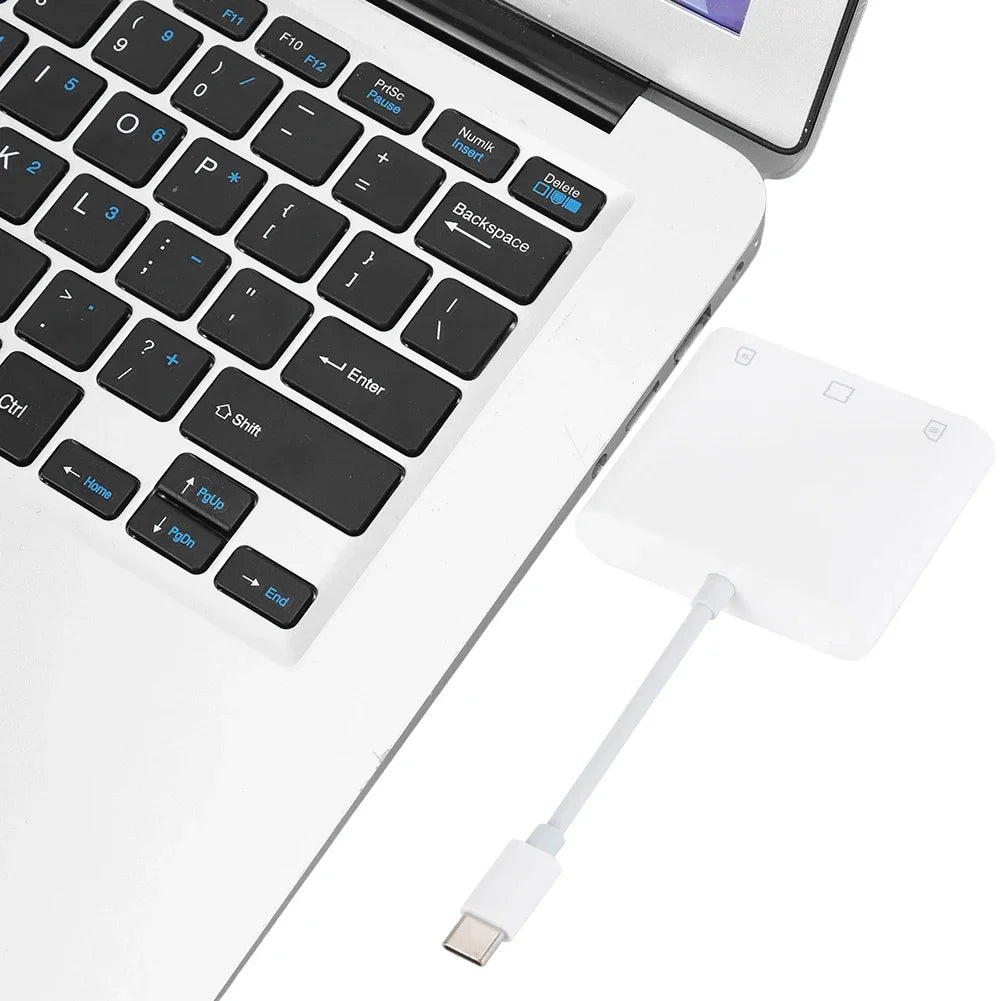 3 in 1 Type C To CF/SD/TF Card Adapter SD Card Adapter Memory Card Reader CF SD TF Compact Camera Card Reader for iPad iPhone 15 Pi-Mart