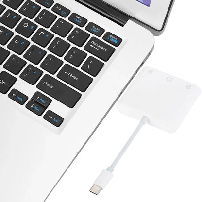 3 in 1 Type C To CF/SD/TF Card Adapter SD Card Adapter Memory Card Reader CF SD TF Compact Camera Card Reader for iPad iPhone 15 Pi-Mart