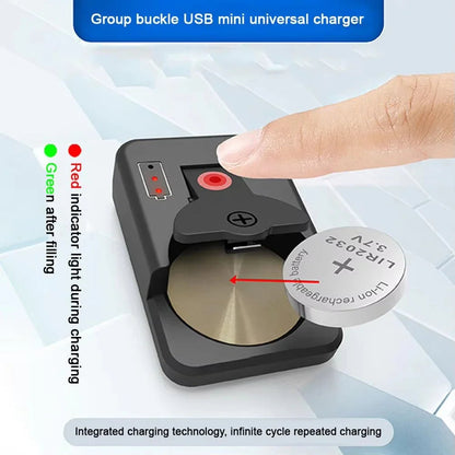 Button Battery Charger With LED Indicator Portable Charger Universal For LIR2016 LIR2025 LIR2032 Accessories Pi-Mart