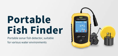 FFC1108-1 Alarm 100M Portable Sonar Fish Finders 45 degrees Sonar Coverage Echo Sounder Alarm Transducer Lake Sea Fishing NovaCart