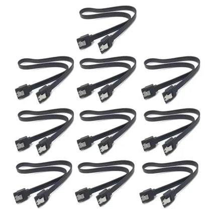 1-10PCS 50CM SATA 3.0 Data Cable High-speed Sata III Cable Adapter Connection Converter For SATA HDD SSD CD Drive Writer Desktop Pi-Mart