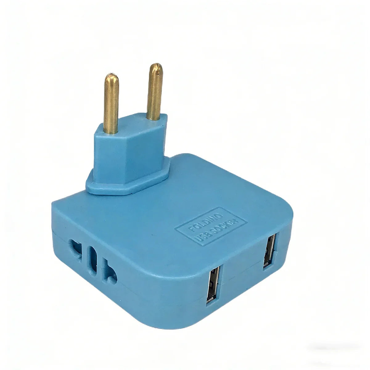 2 USB 3 in 1 EU Power Socket Plug Adapter Foldable US To EU Travel Aadapters Power Converter KR Plug Electrical Socket AC Outlet Pi-Mart