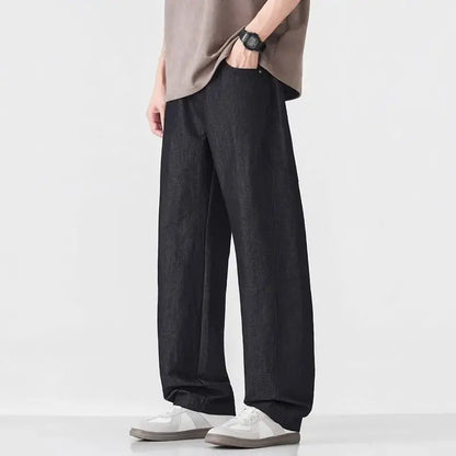 HIQOR Spring Men's American Retro Casual Pants Man Summer Sweatpants Joggers Track Pants Fashion Casual Loose Wide Leg Trousers NovaCart