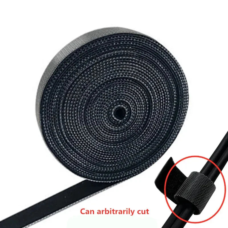 Reusable Hook Loop Cable Ties Wire Winder Organizer 1/2/3/5M For Desk Cable Management USB Mouse Earphone Cord Protector Pi-Mart