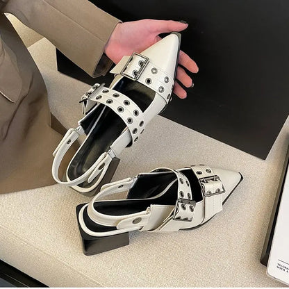 2023women's sandals summer  Ballet flats women Pointed rivet single shoe Platform Women Sandals zapatos de mujer tendencia NovaCart