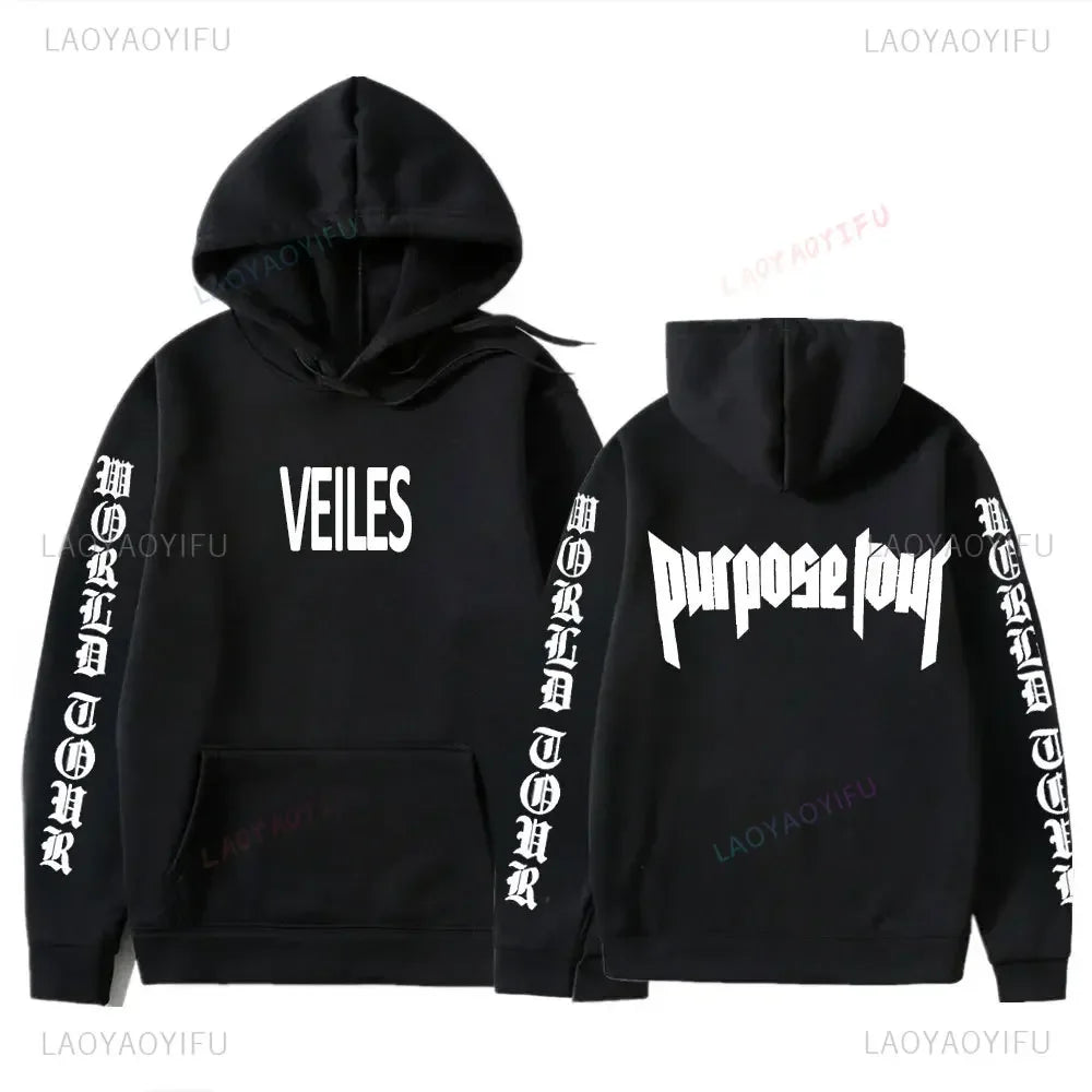 Hoodies Men Justin Bieber Purpose Tour fashion Print Hip Hop Streetwear Fleece Warm Hoody Men Women Pullover Hoodie Sweatshirt NovaCart