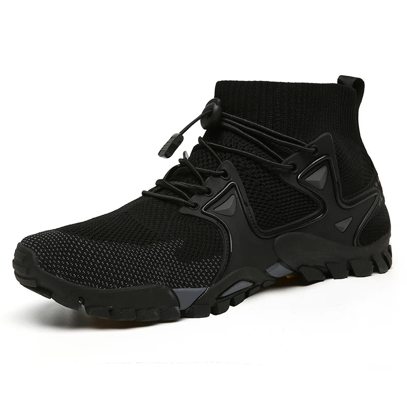 Shoes for Men Walking  2023 Summer New High Top Boots Breathable Mesh Mountaineering Outdoor Comfortable Leisure Travel Sneakers NovaCart