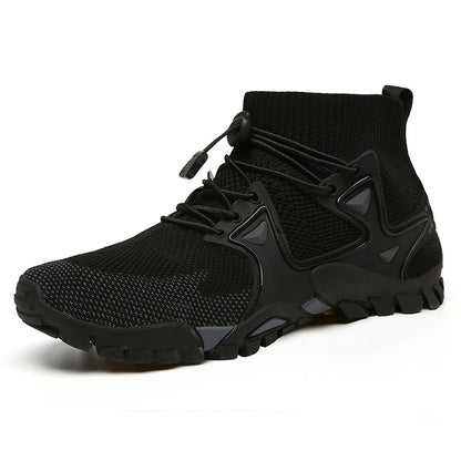 Shoes for Men Walking  2023 Summer New High Top Boots Breathable Mesh Mountaineering Outdoor Comfortable Leisure Travel Sneakers NovaCart