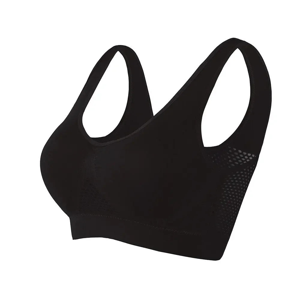 Sport Bra Top Breathable Brassieres Removable pad Sports bras Woman Running Gym Clothing Wireless Underwear For Women Yoga Bra Pi-Mart