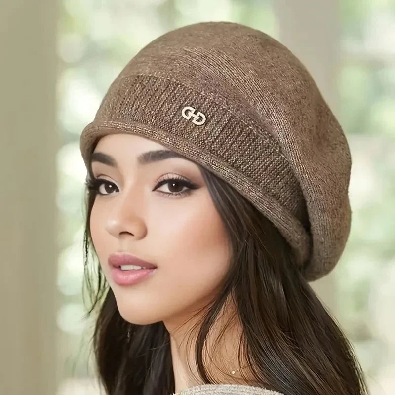 Women’s Soft Beanie Hat – Lightweight Stretchy Jacquard Knit Casual Cap FitiqueFit