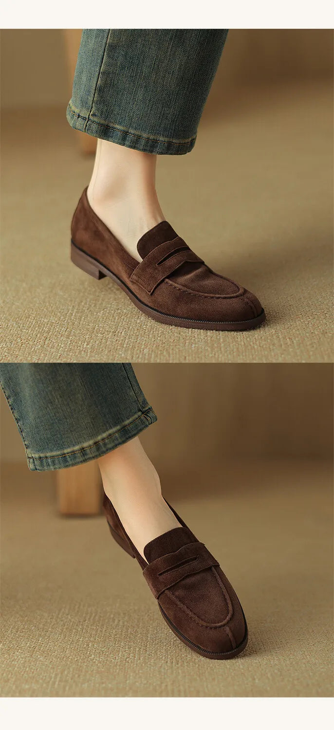 Shoes for Women 2024 Summer Brown Casual Flats Ladies Shoe Fashion Suede Loafers Soft Sole Non-Slip Feminino Zapatos Mujer NovaCart