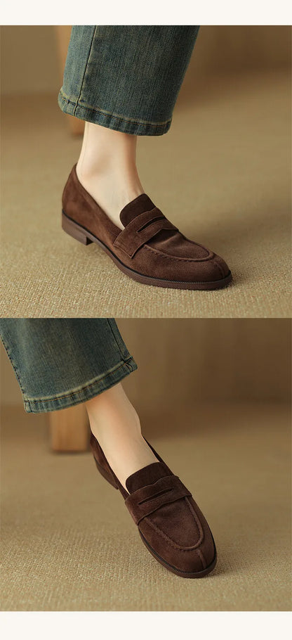Shoes for Women 2024 Summer Brown Casual Flats Ladies Shoe Fashion Suede Loafers Soft Sole Non-Slip Feminino Zapatos Mujer NovaCart