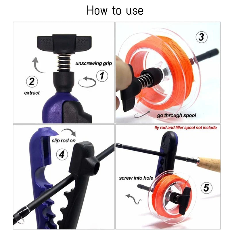 Fishing Line Winder Portable Baitcasting Spinning Reel Line Spooler Machine ABS Spooling Carp Fishing Equipments Winding Tools Pi-Mart
