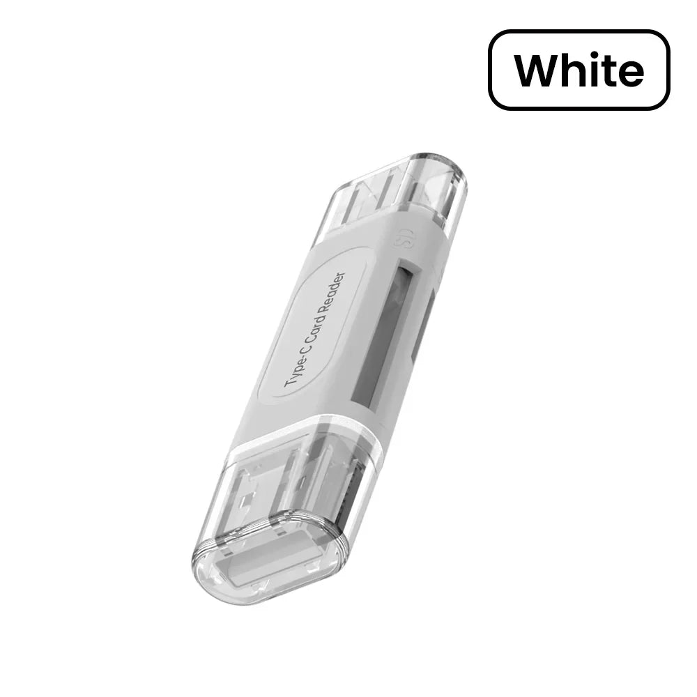 Elough 4 in 1 Card Reader Memory TF SD Card Readers For iPhone 16 15 Laptop USB 2.0 Type C Card Adapter High-speed Transmission Pi-Mart