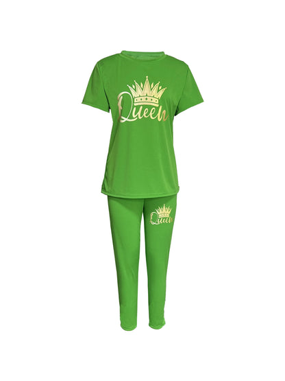 Summer Plus Size Women's Printed Comfortable Casual Set