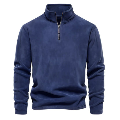 AIOPESON Brand Quality Thicken Warm Fleece Jacket for Men Zipper Neck Pullover Men's Sweatshirt Soft Shell Mens Jacket NovaCart