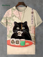 🐱  3D Travel Cat Print T-Shirt – Playful Summer Streetwear FitiqueFit