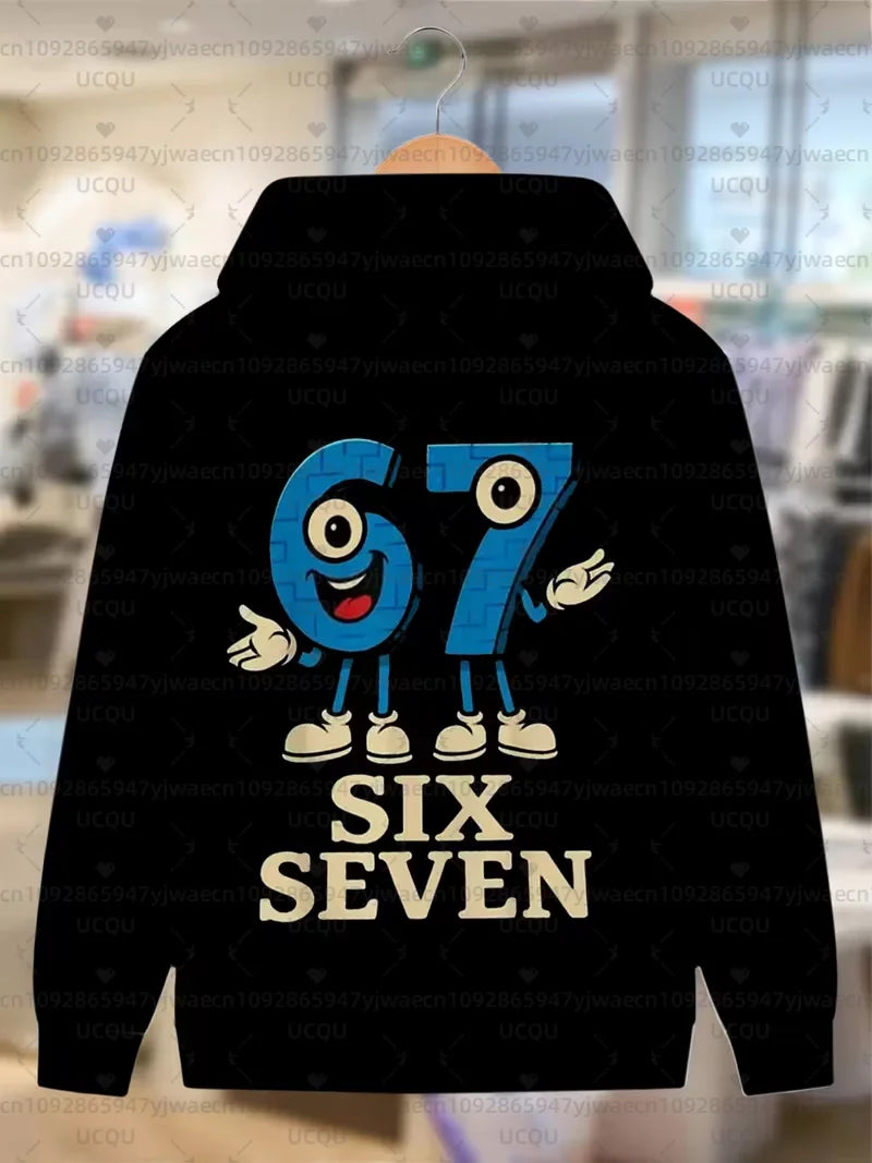 Hoodies For Kids 67 Six Seven Italian Brain Rot Math Joke Tops Y2k Game Saying Zipper Clothes Graphic Y2k Children's Hoodies NovaCart