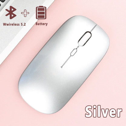 Bluetooth 5.0 Wireless Mouse Ultra Slim Portable Silent Ergonomic for Laptop Tablet PC MacBook Phone Adjustable DPI Ergonomic Pi-Mart