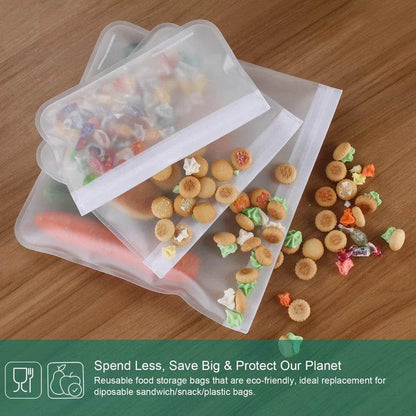 Silicone Food Storage Containers – Stand-Up Zip-Shut Bags SmartPursue™