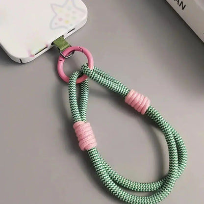 Portable Phone Lanyard Phone Hanging Rope Fashion Candy Color Phone Wrist Straps Nylon Anti-lost Rope Keychain Phone Accessories NovaCart