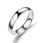 Simple 4mm 6mm Titanium Ring Women Men Prevent Allergy High Polished Wedding Rings Stainless Steel Couple Finger Jewelry Gifts NovaCart