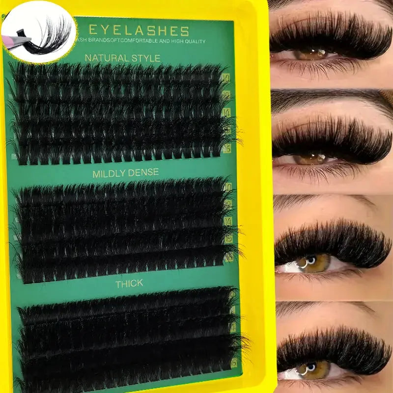 60D80D100D Thick False Eyelashes with Mixed Length, D Curl Cat-Eye Style for a Fluffy And Dramatic Look Suitable for Beginners NovaCart