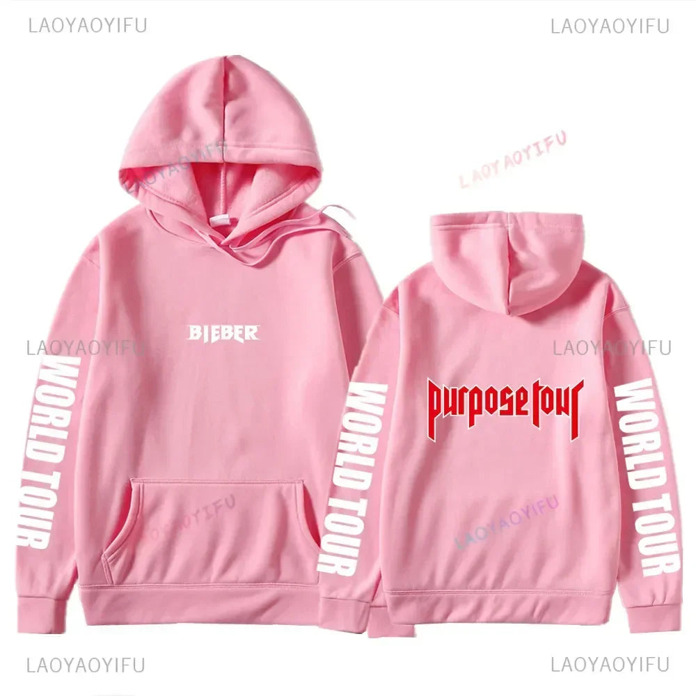 Hoodies Men Justin Bieber Purpose Tour fashion Print Hip Hop Streetwear Fleece Warm Hoody Men Women Pullover Hoodie Sweatshirt NovaCart