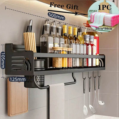 Wall-Mounted Kitchen Spice Rack Organizer SmartPursue™