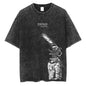 🪚 Chainsaw Man Acid-Washed Vintage Graphic T-Shirt – Harajuku Streetwear FitiqueFit
