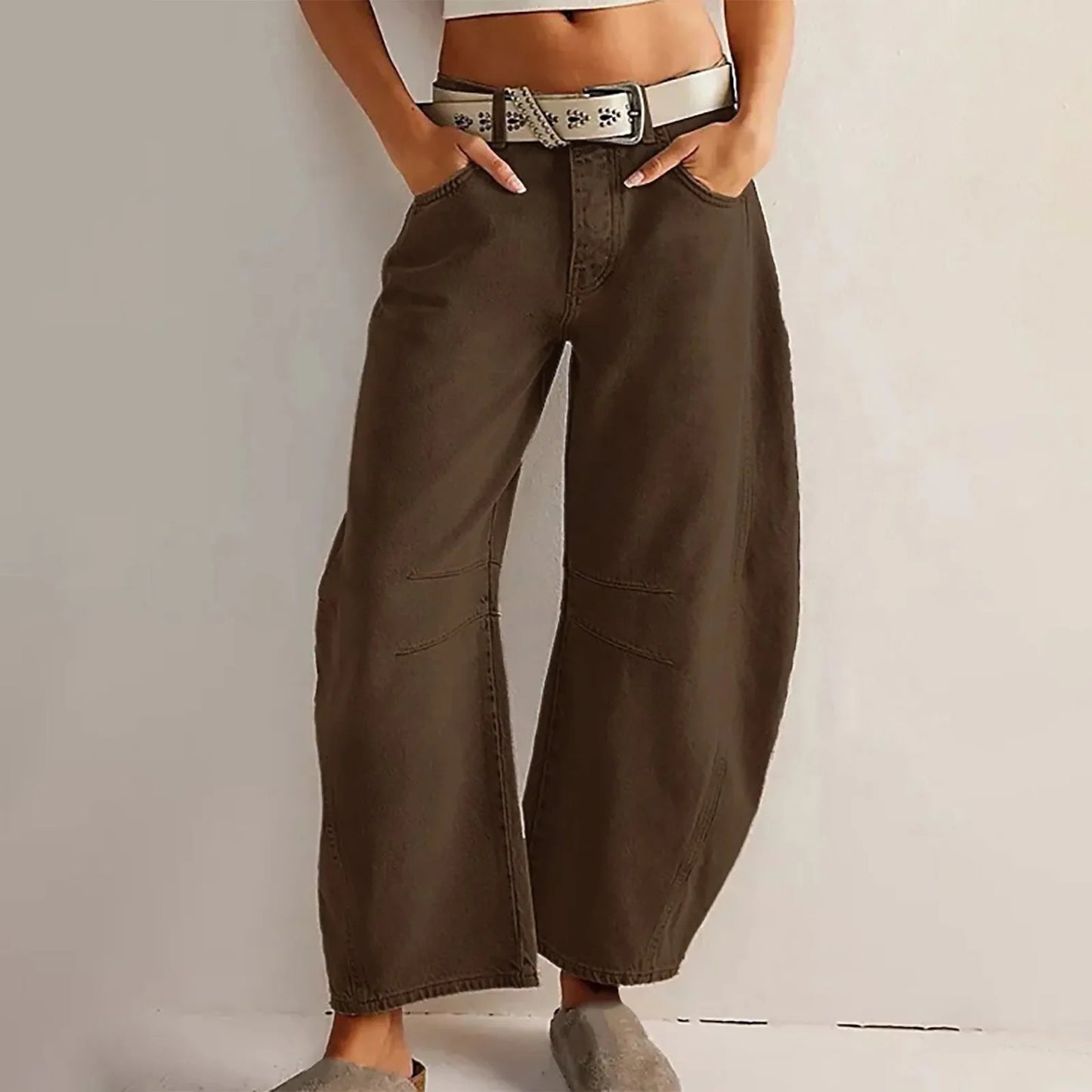 Women's Y2K Baggy Mid-Waist Wide-Leg Jeans – 90s Streetwear Vibe FitiqueFit