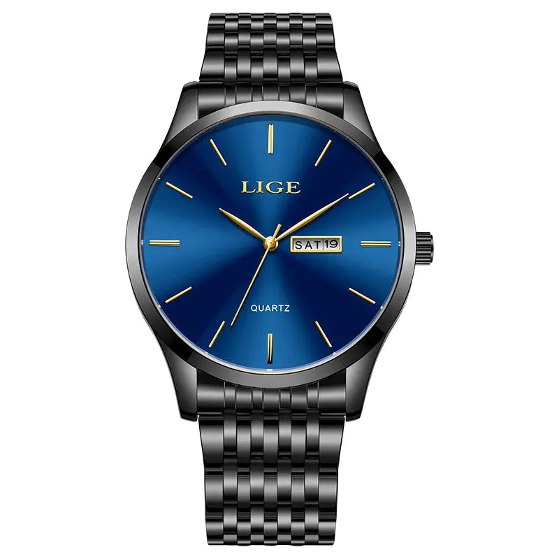 2025 LIGE Men Business Watches Top Brand Luxury Man Wristwatch Waterproof Luminous Date Week Quartz Men's Watch High Quality+Box NovaCart