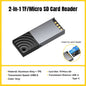 Essager 2-in-1 Mini Type C USB2.0 Card Reader Adapter Micro SD TF Memory Card Reader for iPhone 16 15 Pro Huawei Macbook iPad Pi-Mart