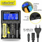 LiitoKala Lii-PD4/PD2 AC PD Charger LCD Fast Charging 4/2-Bay for 21700/18650/AA/AAA Multi-Protection Auto-Detect Pi-Mart