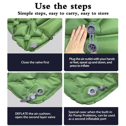 Inflatable Mattress Sleeping Pad Ultralight Camping Mat  Air Mattress Camp mat for Hiking Tent Travel Backpacker Pi-Mart