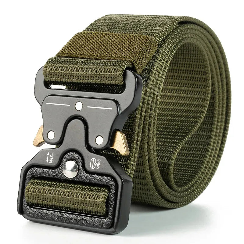 Tactical Quick Release Belt Military Style Nylon Waistband Durable Breathable Adjustable Outdoor Hiking Work Casual Belt for Men Pi-Mart