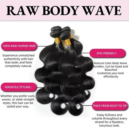 42 Inch Body Wave Bundles Human Hair Natural Black Brazilian Virgin Hair Weave 12A 100% Unprocessed Real Human Hair Extensisons NovaCart