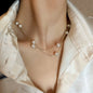 Beads Women's Neck Chain Kpop Pearl Choker Necklace Gold Color Jewelry On The Neck Pendant
