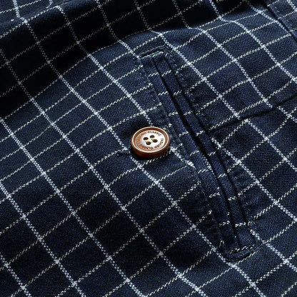 Summer dress pants for men Cotton Casual cargo Pants Man Straight Loose Suit pants Plaid Trousers Male Big size Brand Clothes NovaCart