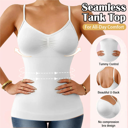 1pc Womens Camisole Shapewear Tops Tummy Control Built in bra Tank Shaping Body Shaper Slimming Cami Vest Corset NovaCart
