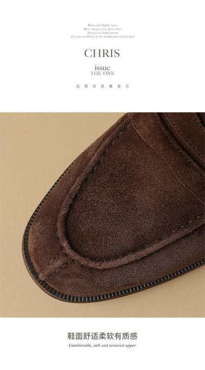 Shoes for Women 2024 Summer Brown Casual Flats Ladies Shoe Fashion Suede Loafers Soft Sole Non-Slip Feminino Zapatos Mujer NovaCart