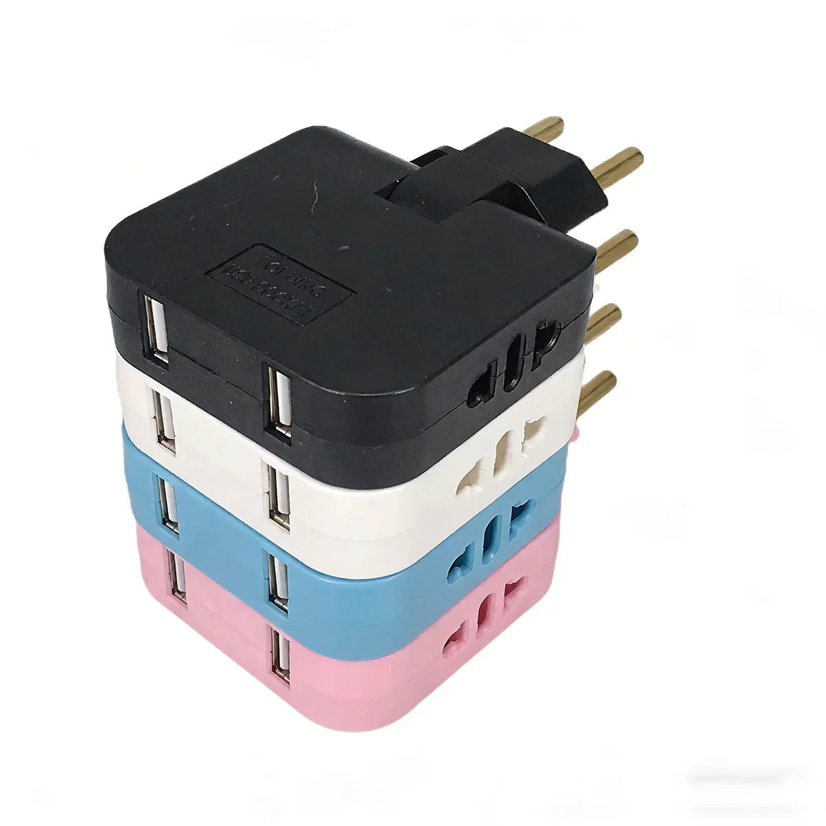2 USB 3 in 1 EU Power Socket Plug Adapter Foldable US To EU Travel Aadapters Power Converter KR Plug Electrical Socket AC Outlet Pi-Mart