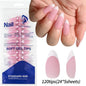 120Pcs Medium Long Square Acrylic French Fake Nails Full Cover Wearable French Press on Nails for Women Mixed Size False Nails NovaCart
