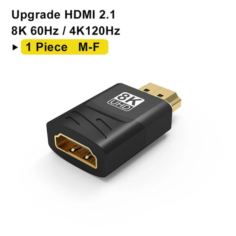 MIZIQIER 8K HDMI 2.1 Adapter 90 270 Degree Male to Female, 8k60Hz 4k120Hz,48Gbps,Compatible PS5/4, HDTV, Roku, TV Stick, PC Pi-Mart