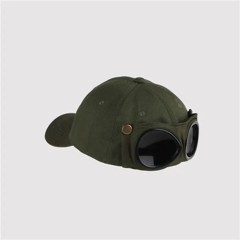 Aviator Baseball Cap – Unisex Summer Hat with Built-In Sunglasses FitiqueFit