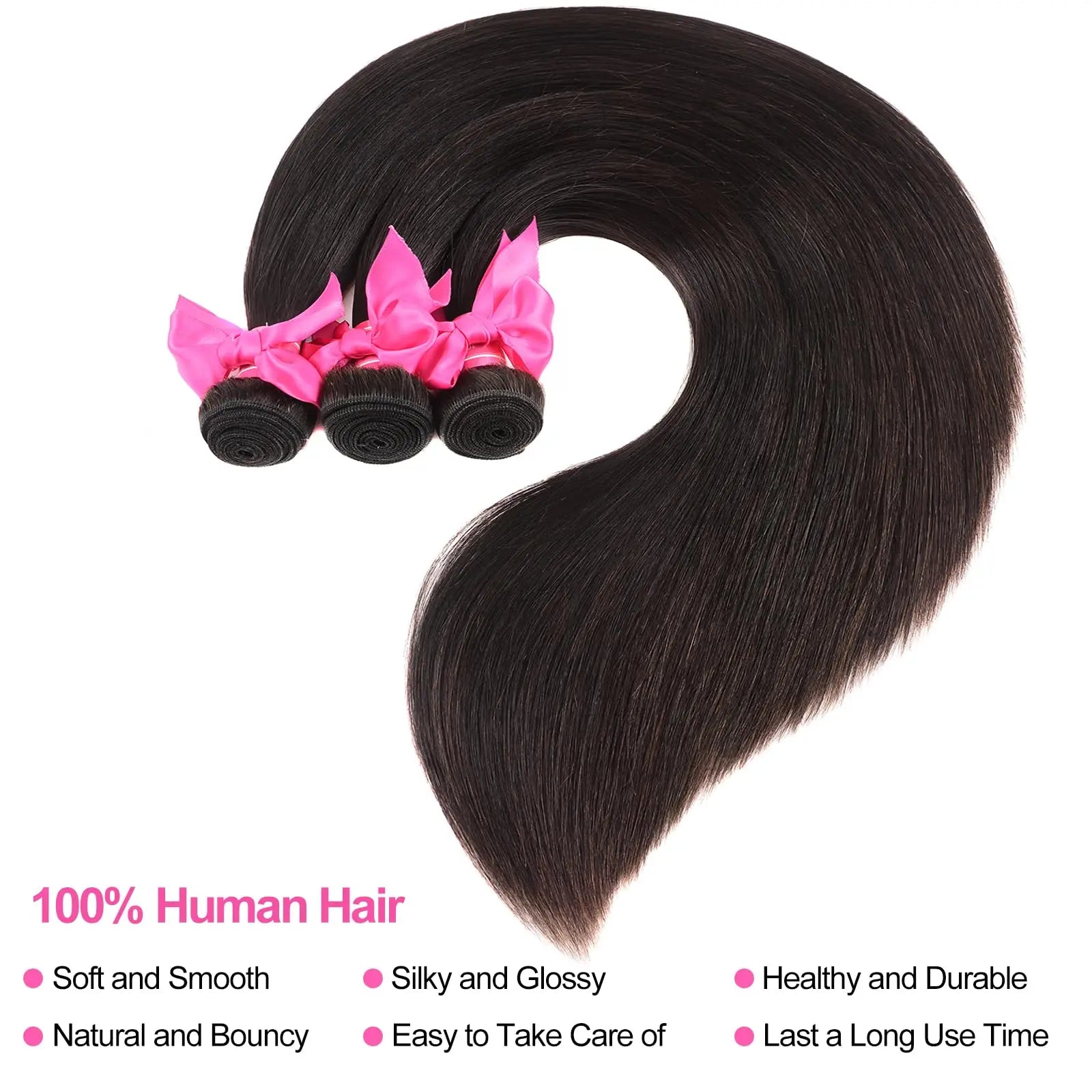 Straight Bundles Human Hair 12A Human Hair 4 Bundles Straight Hair 20 22 24 26 Inch Brazilian Virgin Deal Human Hair Extensions NovaCart
