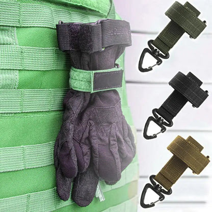 Multi-purpose Nylon Gloves Hook Work Gloves Safety Clip Outdoor Tactical Climbing Rope Camping Hanging Buck Outdoor Camping Pi-Mart