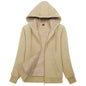 Sherpa-Lined Fleece Zip-Up Hoodie Jacket Women FitiqueFit